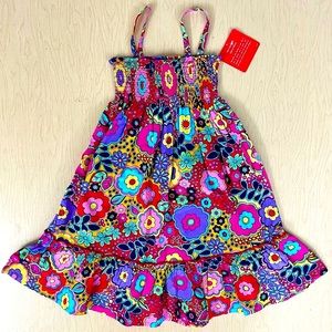 New Hanna Andersson Dress Girls 5-6 110 cm Convertible Sun Floral Skirt Summer